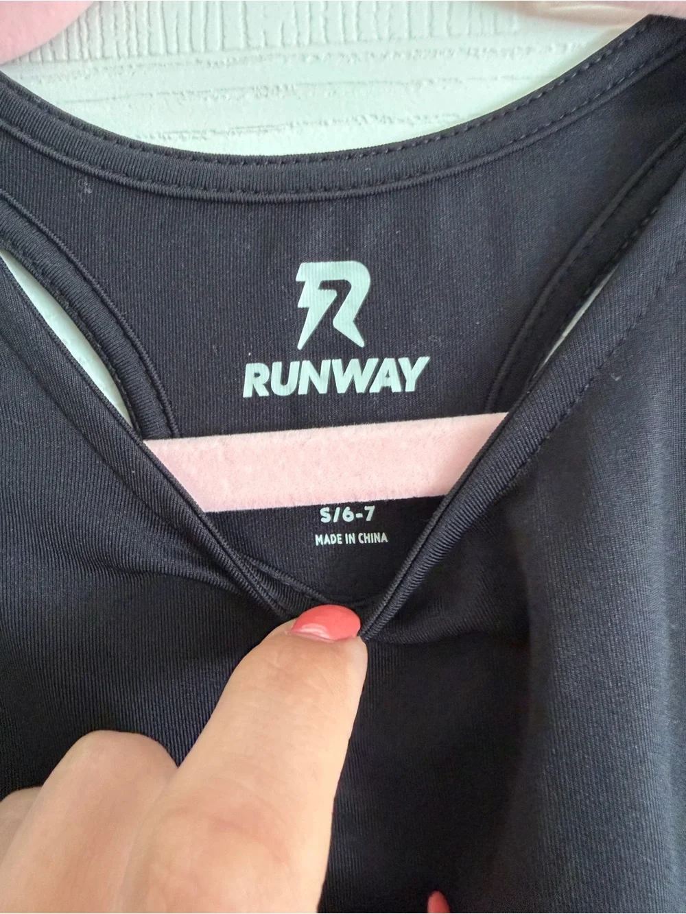 Runway Girls' Black Athletic Tank Top